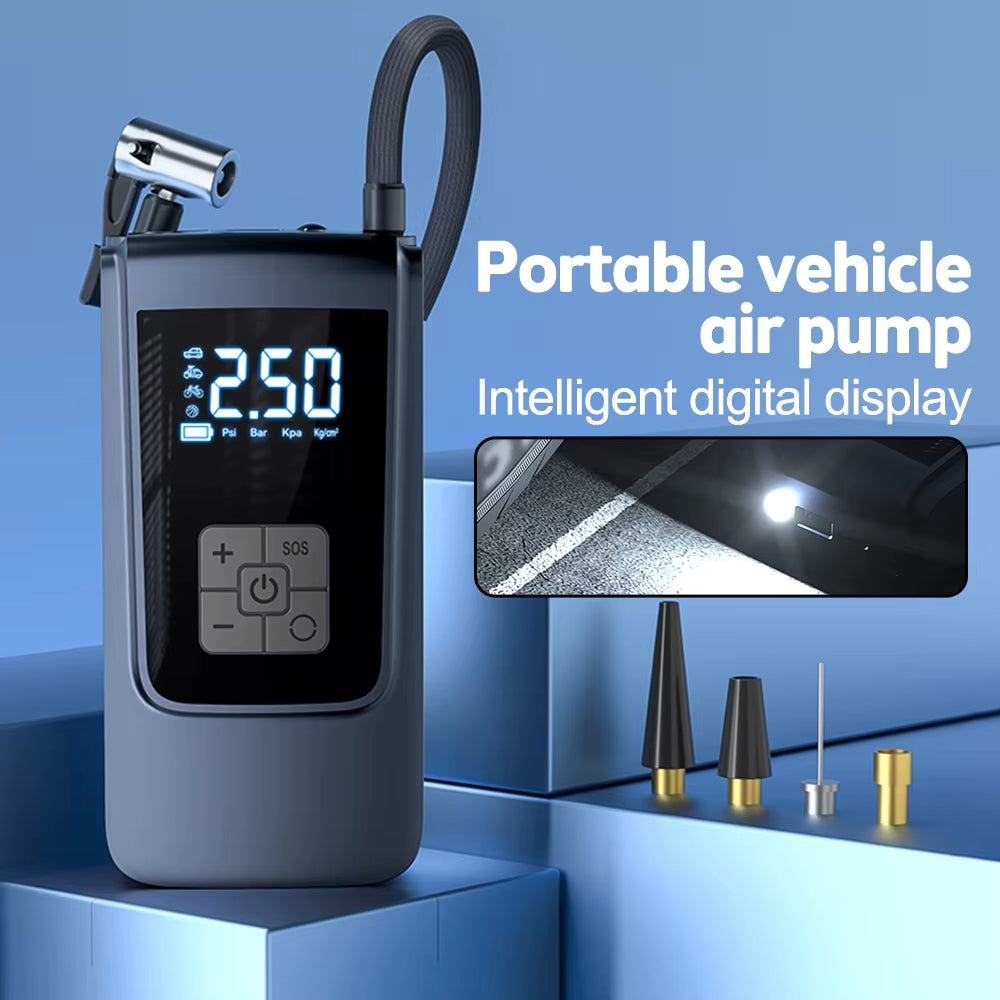 Portable Tyre Inflator - Never Stranded Again! Compressor Air Pump for Cars, Trucks & Motorbikes - Electric Pump Wireless Compressor Inflator