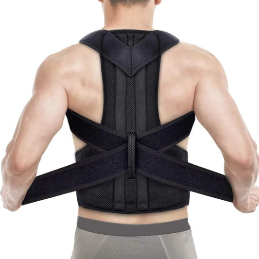 Medical Adjustable Posture Corrector Upper Back Brace Shoulder Lumbar Support Belt Humpback Straightener