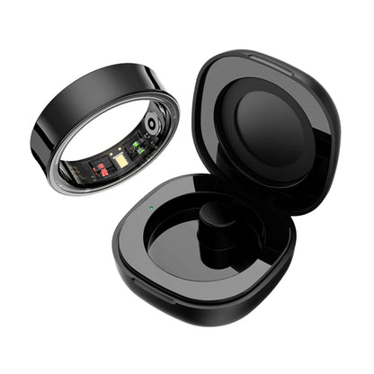 The Hack Book Smart Ring - Sleep Apnea Monitoring + Health & Temperature Monitoring for Men & Women - Waterproof - for Android & iOS