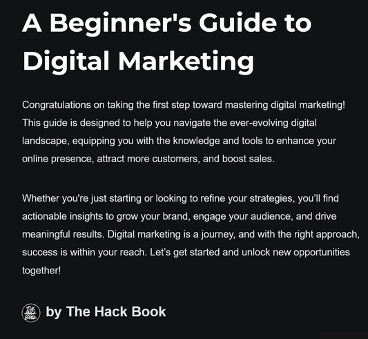 A Beginner's Guide to Digital Marketing