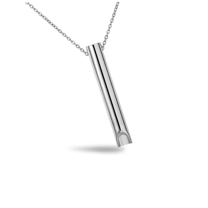 Breathing Necklace: Extend Your Life - Stainless Steel Mindfulness Breathing Necklace for Men & Women - Anxiety, Stress & Panic Attack Relief Pendant and Meditation Tool all in one!