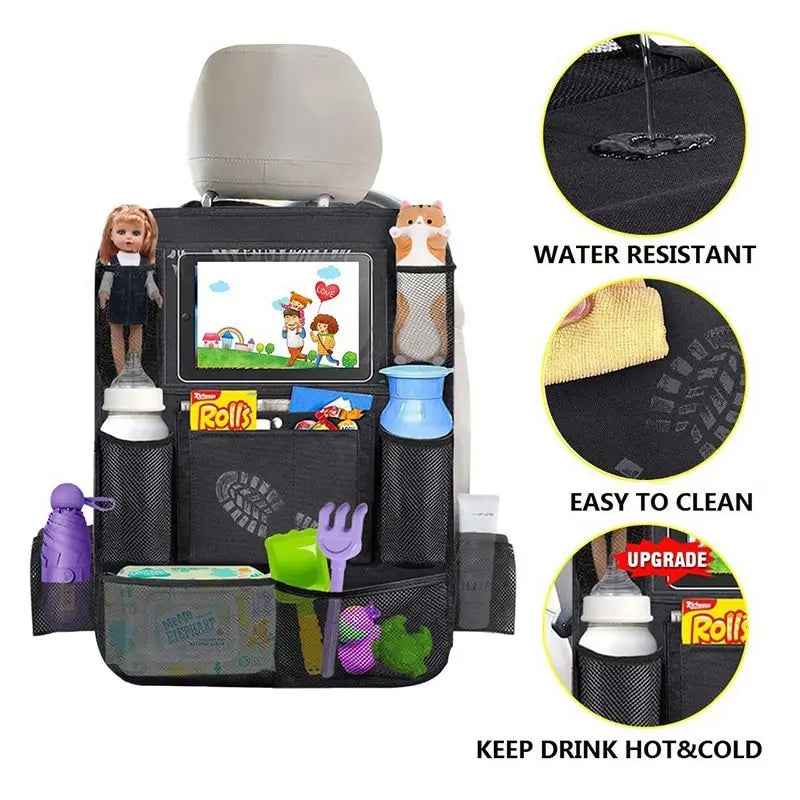 The Backseat Organizer with Tablet Holder - Make Roadtrips Easier! 