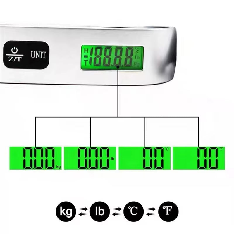 Portable Digital Luggage Scale - No More Guessing the Weight! 110Lb/50Kg Capacity